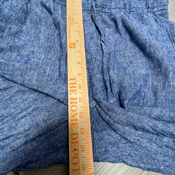 coastal nautical Linen drawstring breathable relaxed Old Navy pullon pants large - Picture 6 of 12